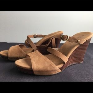 UGG Julita II Suede Strappy Wedge Sandals